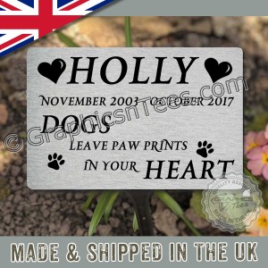 Personalised Pet Memorial Plaque Dog Grave Marker Name Plate Sign